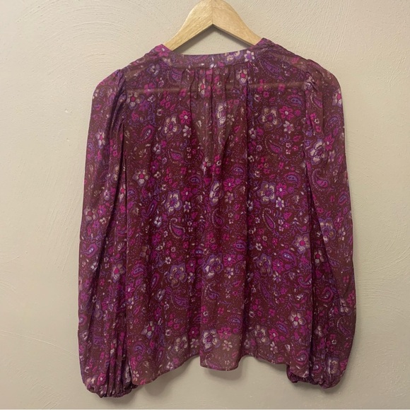 Ulla Johnson Carmine Blouse in Sumac Size 2 Silk - Picture 8 of 10